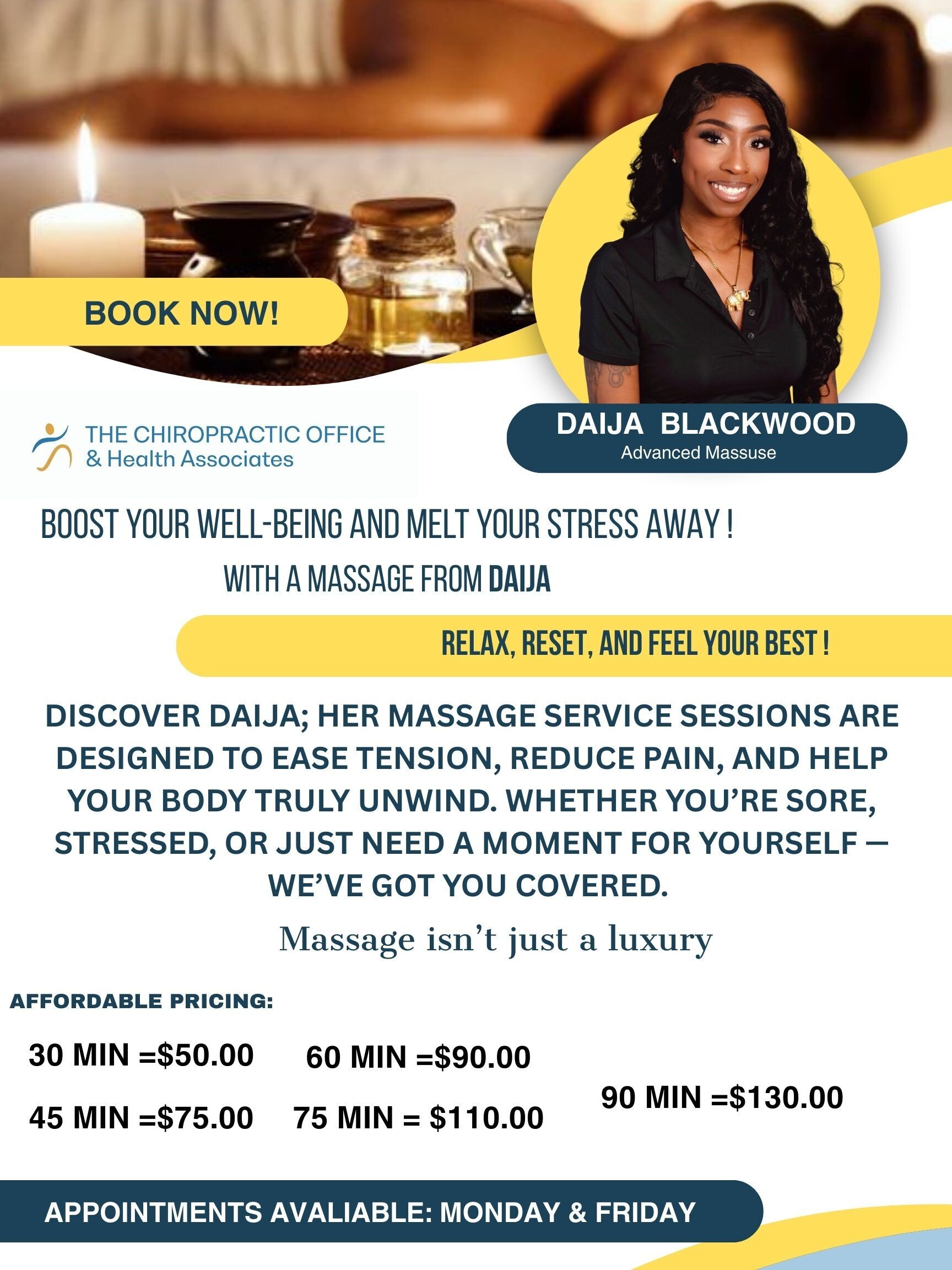 Massage- New Service Poster